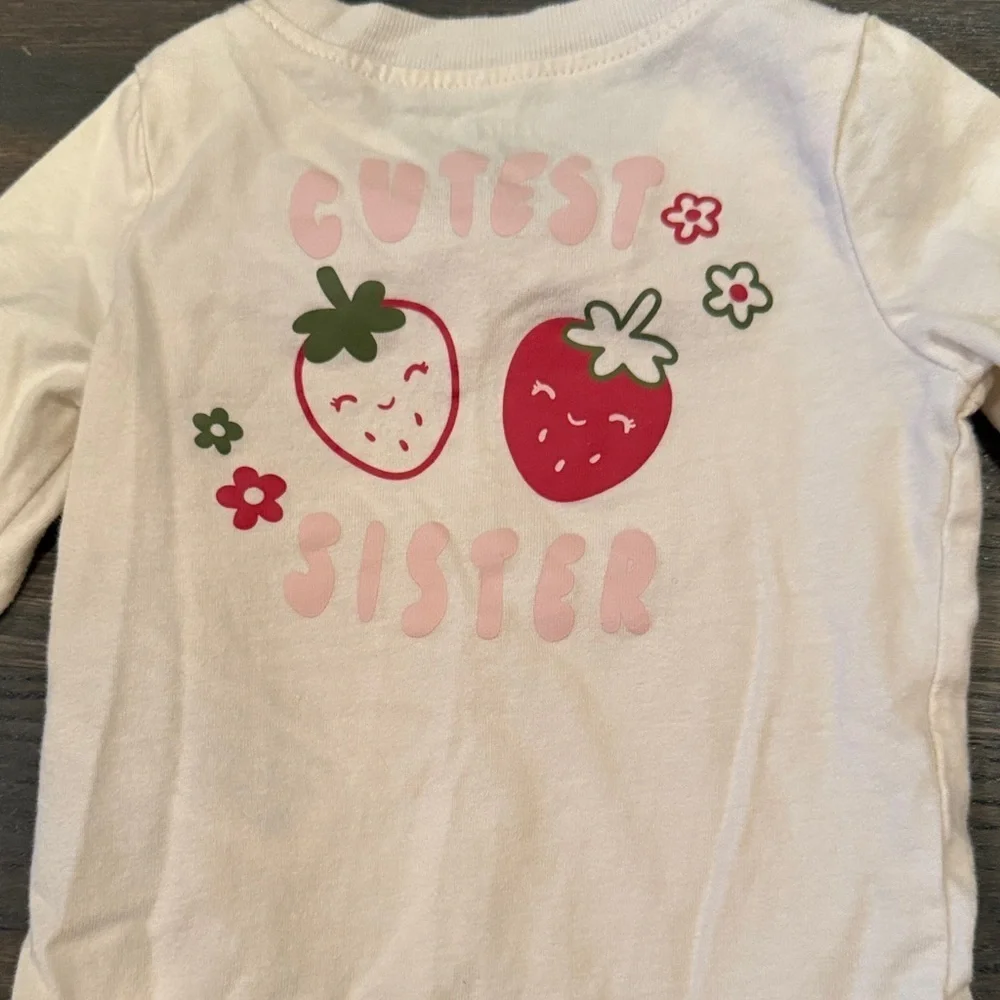 Carter's Pink and Cream Baby Sister Bodysuit